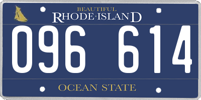 RI license plate 096614