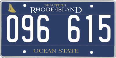 RI license plate 096615