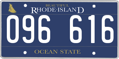 RI license plate 096616