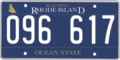 RI license plate 096617