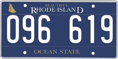 RI license plate 096619