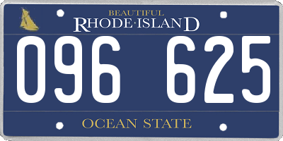 RI license plate 096625