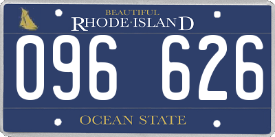 RI license plate 096626