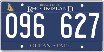 RI license plate 096627