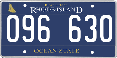 RI license plate 096630