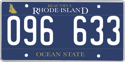 RI license plate 096633
