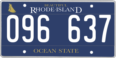RI license plate 096637