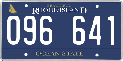 RI license plate 096641