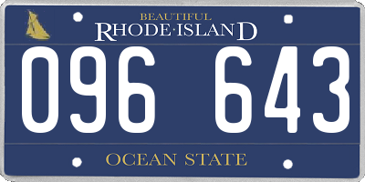 RI license plate 096643