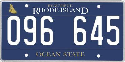 RI license plate 096645