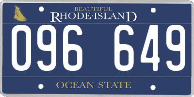 RI license plate 096649