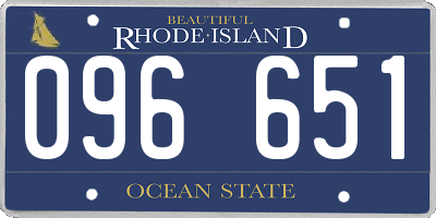 RI license plate 096651
