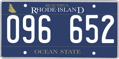 RI license plate 096652