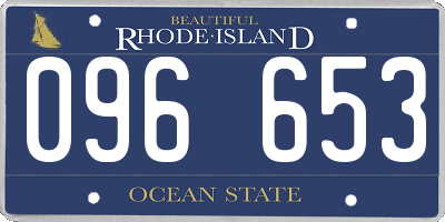 RI license plate 096653