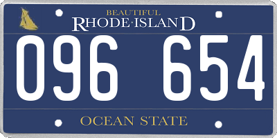RI license plate 096654