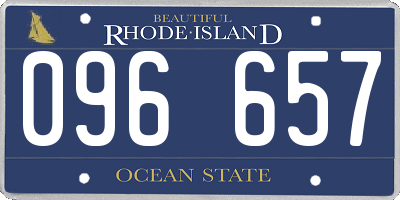 RI license plate 096657