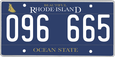 RI license plate 096665