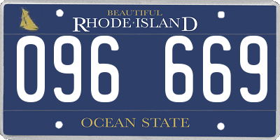 RI license plate 096669