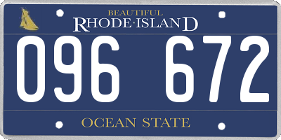 RI license plate 096672