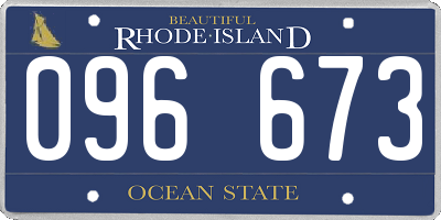 RI license plate 096673