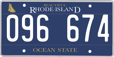 RI license plate 096674