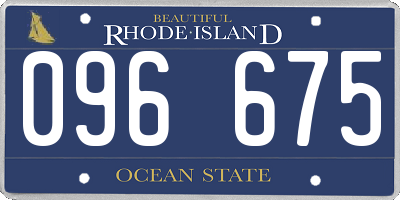 RI license plate 096675