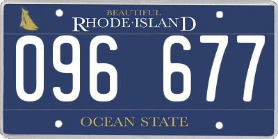 RI license plate 096677