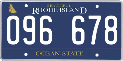 RI license plate 096678