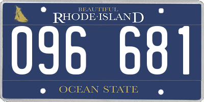 RI license plate 096681