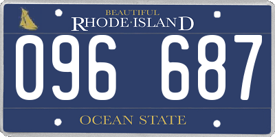 RI license plate 096687