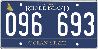 RI license plate 096693