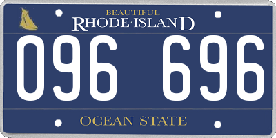 RI license plate 096696