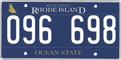 RI license plate 096698
