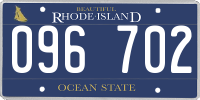 RI license plate 096702