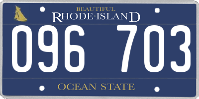 RI license plate 096703