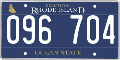 RI license plate 096704