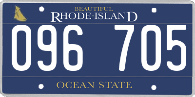 RI license plate 096705