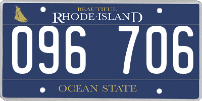 RI license plate 096706