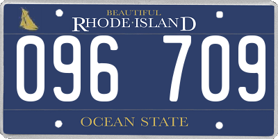 RI license plate 096709