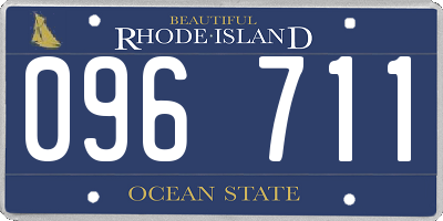 RI license plate 096711