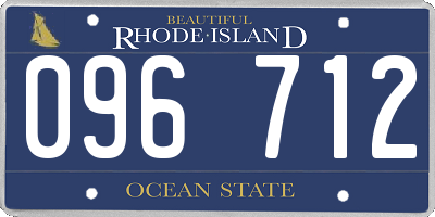RI license plate 096712