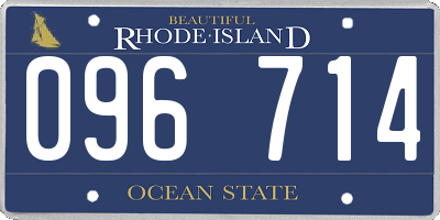RI license plate 096714