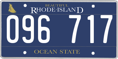 RI license plate 096717