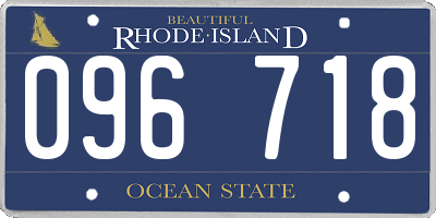 RI license plate 096718