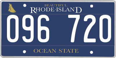 RI license plate 096720