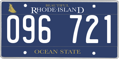RI license plate 096721