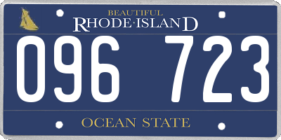 RI license plate 096723