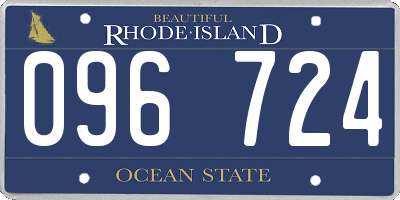 RI license plate 096724