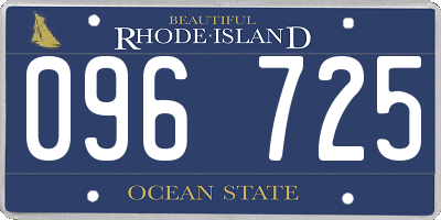 RI license plate 096725