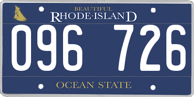 RI license plate 096726